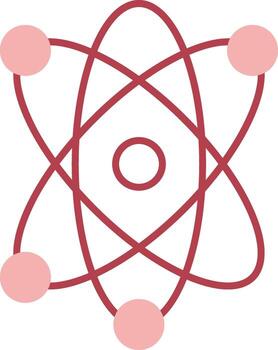 Atom Solid Two Color Icon vector