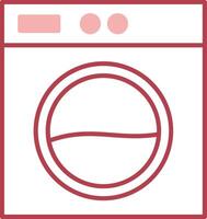 Laundry Machine Solid Two Color Icon vector