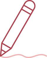 Pencil Solid Two Color Icon vector