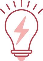 Light Bulb Solid Two Color Icon vector