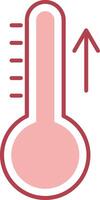 Rising Temperature Solid Two Color Icon vector