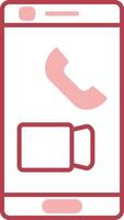 Video Call Solid Two Color Icon vector