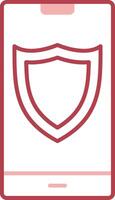 Shield Solid Two Color Icon vector