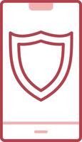 Shield Solid Two Color Icon vector