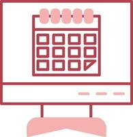 Calendar Solid Two Color Icon vector