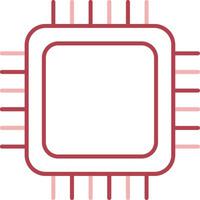 CPU Solid Two Color Icon vector