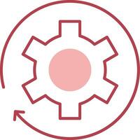 Setting Solid Two Color Icon vector
