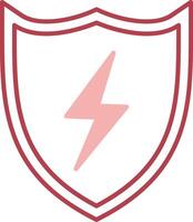 Shield Solid Two Color Icon vector