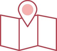 Site Map Solid Two Color Icon vector