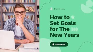 green modern goals youtube thumbnail templates