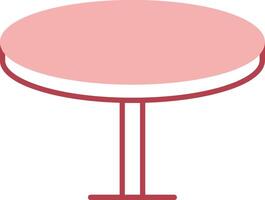 Round Table Solid Two Color Icon vector