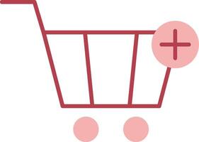 Add To Cart Solid Two Color Icon vector