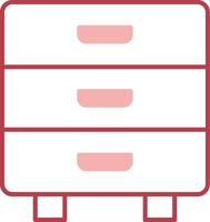 Drawer Solid Two Color Icon vector
