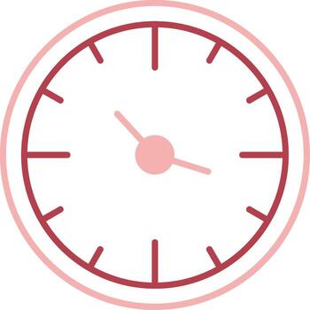 Clock Solid Two Color Icon vector