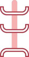 Coat Rack Solid Two Color Icon vector
