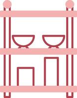 Shelves Solid Two Color Icon vector