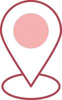 Location Solid Two Color Icon vector