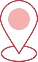 Location Solid Two Color Icon vector