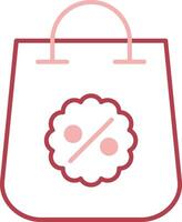 Shopping Bag Solid Two Color Icon vector