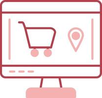 Online Order Solid Two Color Icon vector