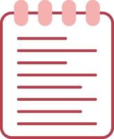 Note Pad Solid Two Color Icon vector