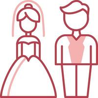 Couple Solid Two Color Icon vector