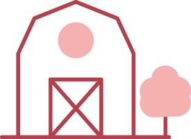 Barn Solid Two Color Icon vector