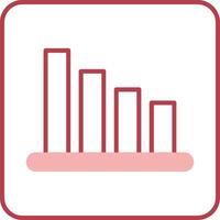 Bar Chart Solid Two Color Icon vector