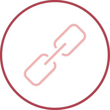 enlace sólido dos color icono vector