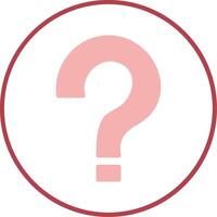 Question Solid Two Color Icon vector