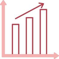 Bar Chart Solid Two Color Icon vector