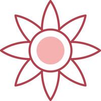 Poinsettia Solid Two Color Icon vector