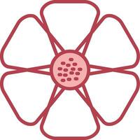 Hibiscus Solid Two Color Icon vector