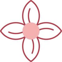 Clematis Solid Two Color Icon vector