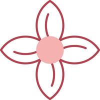 Clematis Solid Two Color Icon vector