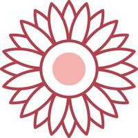Dahlia Solid Two Color Icon vector