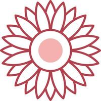 Dahlia Solid Two Color Icon vector