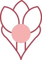 Crocus Solid Two Color Icon vector