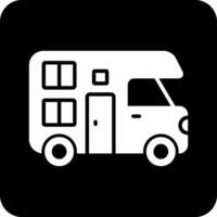 icono de vector de autocaravana