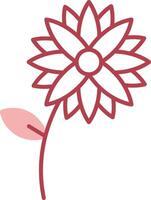 Flower Solid Two Color Icon vector