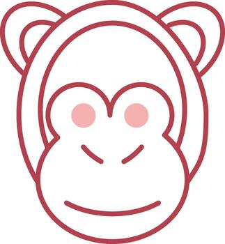 Monkey Solid Two Color Icon vector