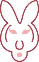 Kangaroo Solid Two Color Icon vector