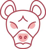 Hyena Solid Two Color Icon vector