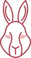 Rabbit Solid Two Color Icon vector