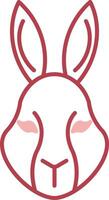 Rabbit Solid Two Color Icon vector