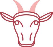 Goat Solid Two Color Icon vector