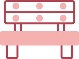 Bench Solid Two Color Icon vector