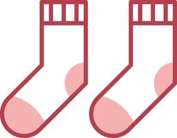 Socks Solid Two Color Icon vector