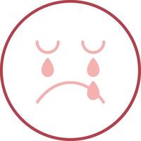 Crying Solid Two Color Icon vector