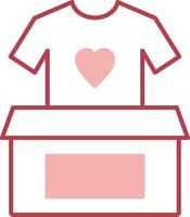 Clothes Donation Solid Two Color Icon vector